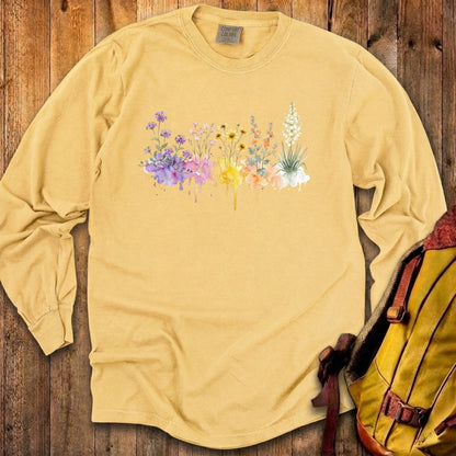 Watercolor White Sands Wildflowers Premium Long Sleeve