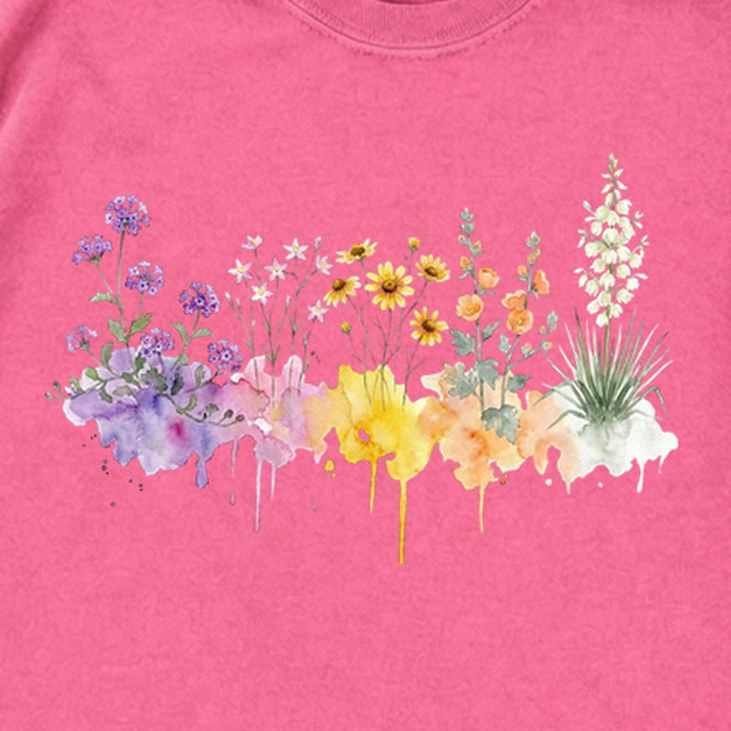 Watercolor White Sands Wildflowers Premium Long Sleeve