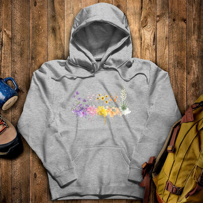 Watercolor White Sands Wildflowers Hoodie