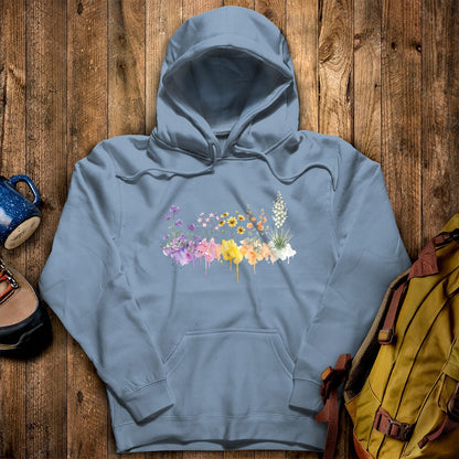 Watercolor White Sands Wildflowers Hoodie