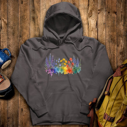 Watercolor Yellowstone Wildflowers Hoodie