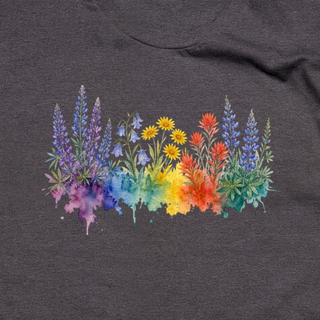 Watercolor Yellowstone Wildflowers T-Shirt