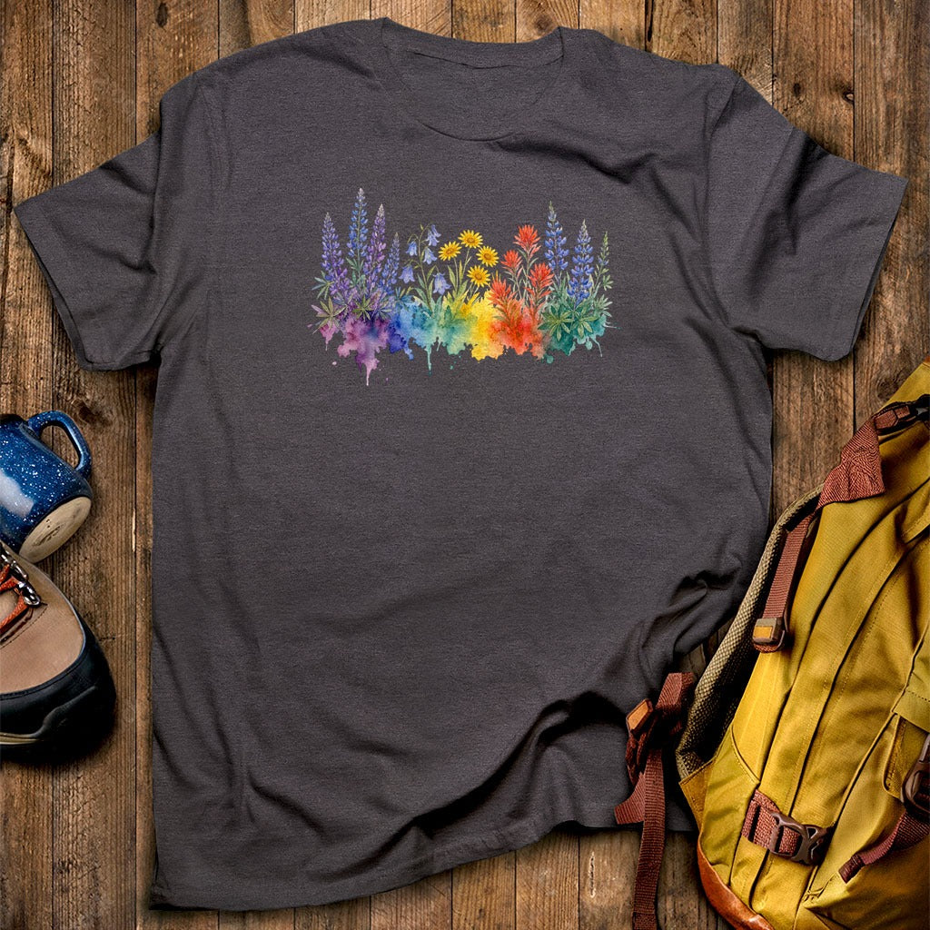 Watercolor Yellowstone Wildflowers T-Shirt