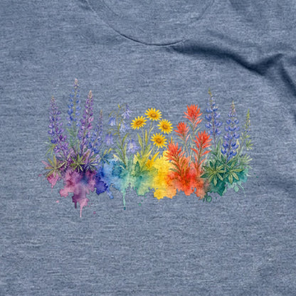 Watercolor Yellowstone Wildflowers T-Shirt