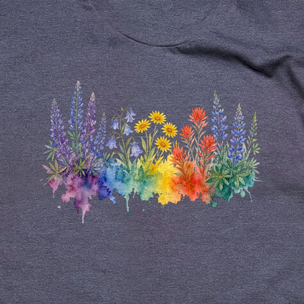 Watercolor Yellowstone Wildflowers T-Shirt