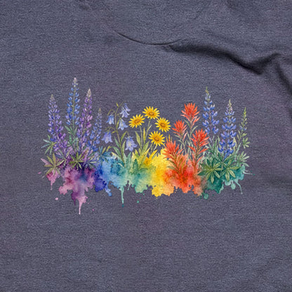 Watercolor Yellowstone Wildflowers T-Shirt