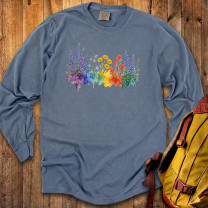 Watercolor Yellowstone Wildflowers Premium Long Sleeve