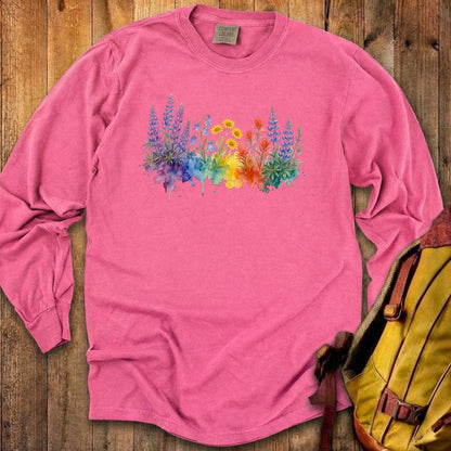 Watercolor Yellowstone Wildflowers Premium Long Sleeve