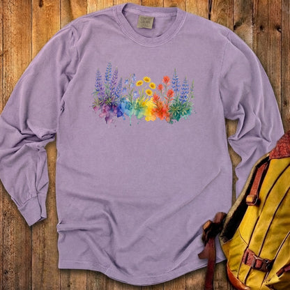 Watercolor Yellowstone Wildflowers Premium Long Sleeve