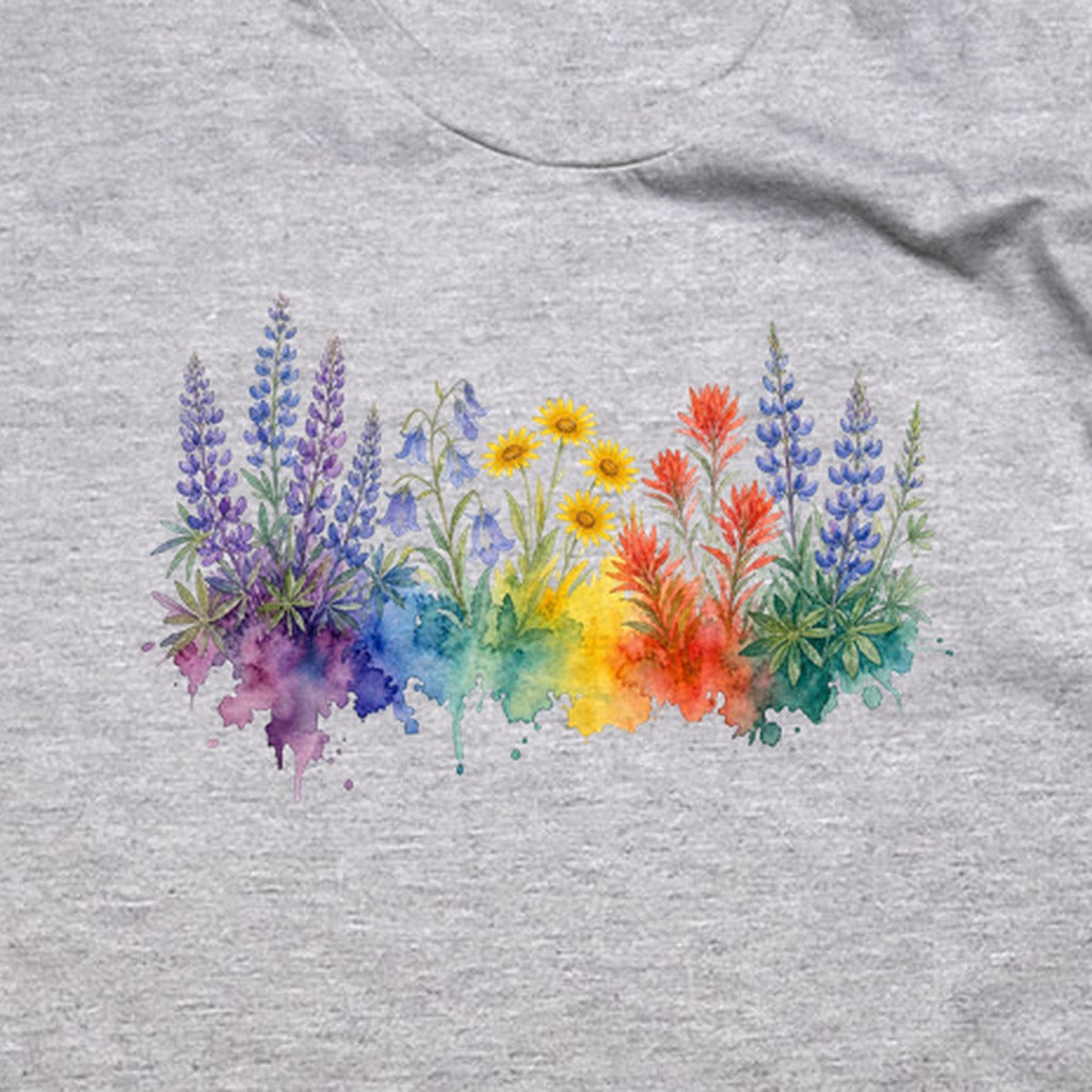 Watercolor Yellowstone Wildflowers T-Shirt