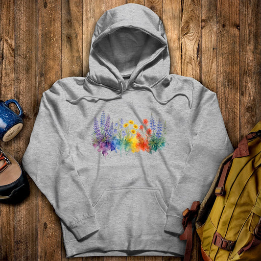 Watercolor Yellowstone Wildflowers Hoodie