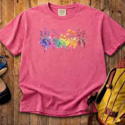 Watercolor Yosemite Wildflowers Cotton T-Shirt