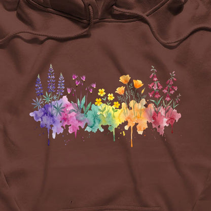 Watercolor Yosemite Wildflowers Hoodie