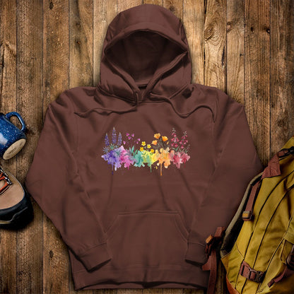 Watercolor Yosemite Wildflowers Hoodie