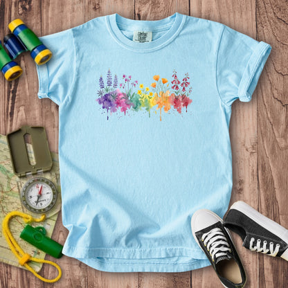 Watercolor Yosemite Wildflowers Kids Cotton T-Shirt