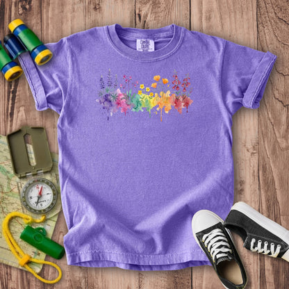 Watercolor Yosemite Wildflowers Kids Cotton T-Shirt