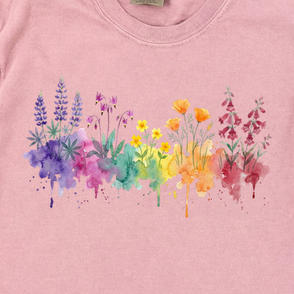 Watercolor Yosemite Wildflowers Premium Long Sleeve