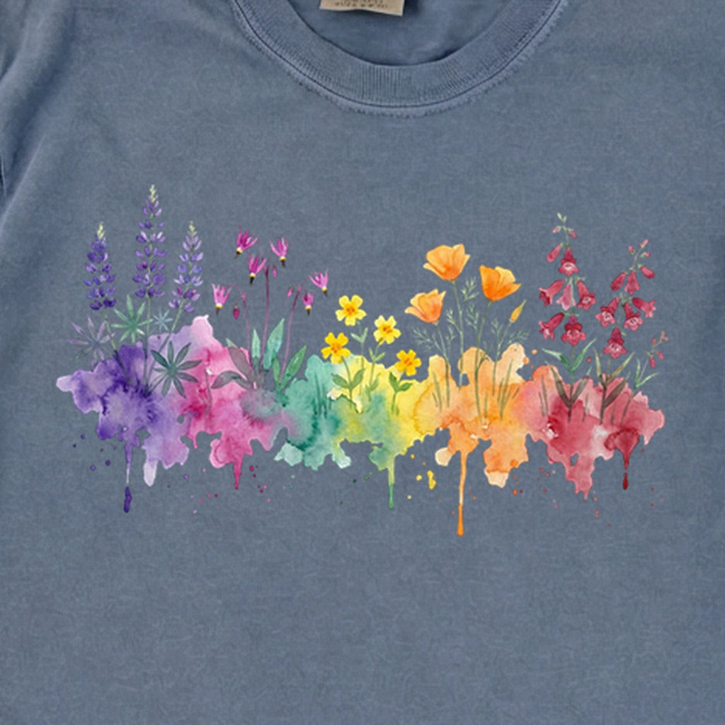 Watercolor Yosemite Wildflowers Premium Long Sleeve