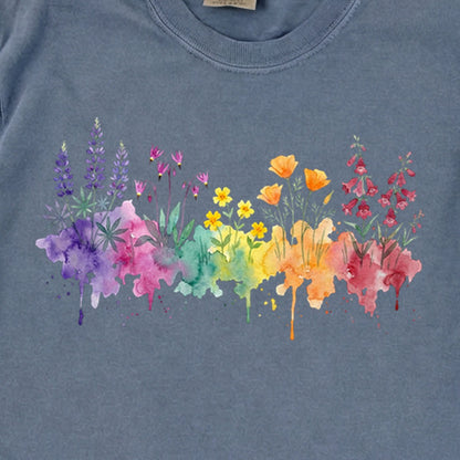 Watercolor Yosemite Wildflowers Premium Long Sleeve