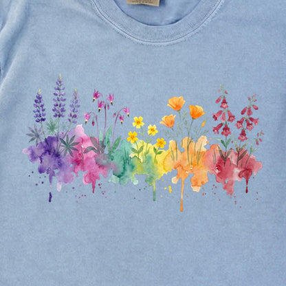 Watercolor Yosemite Wildflowers Premium Long Sleeve
