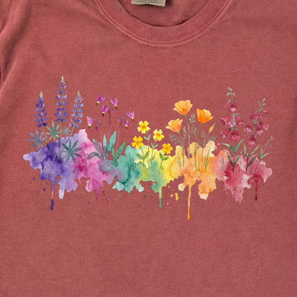 Watercolor Yosemite Wildflowers Premium Long Sleeve