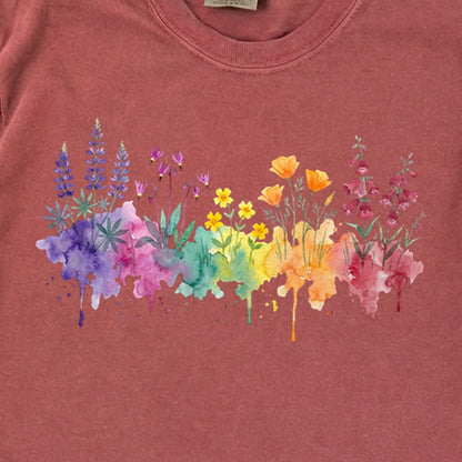 Watercolor Yosemite Wildflowers Premium Long Sleeve
