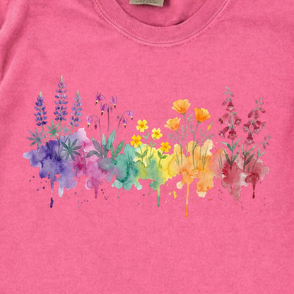 Watercolor Yosemite Wildflowers Premium Long Sleeve
