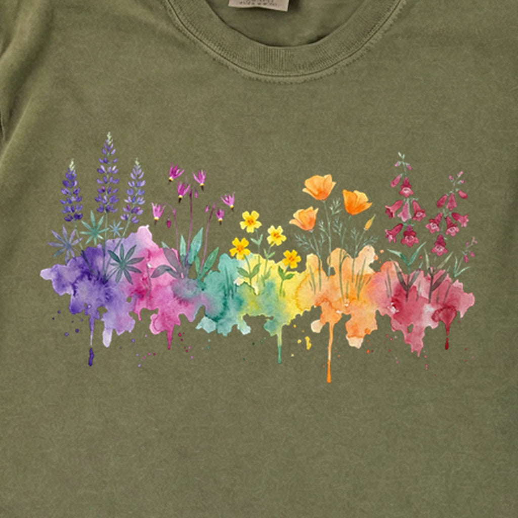 Watercolor Yosemite Wildflowers Premium Long Sleeve