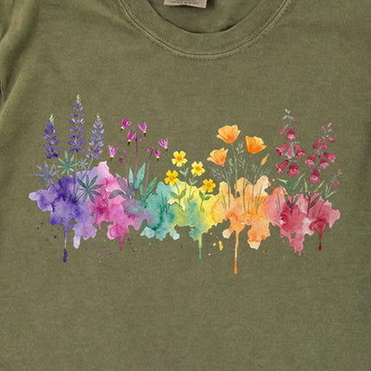 Watercolor Yosemite Wildflowers Premium Long Sleeve