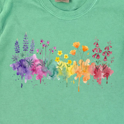 Watercolor Yosemite Wildflowers Premium Long Sleeve