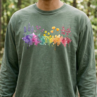 Watercolor Yosemite Wildflowers Premium Long Sleeve