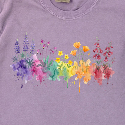 Watercolor Yosemite Wildflowers Premium Long Sleeve