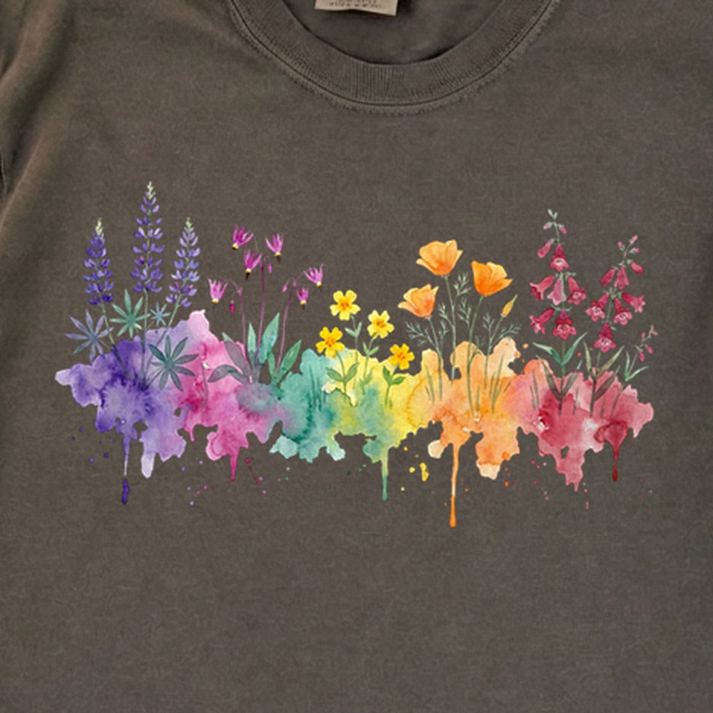 Watercolor Yosemite Wildflowers Premium Long Sleeve