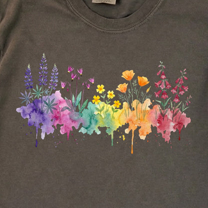 Watercolor Yosemite Wildflowers Premium Long Sleeve