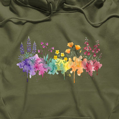 Watercolor Yosemite Wildflowers Hoodie