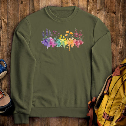 Watercolor Yosemite Wildflowers Crewneck Sweatshirt