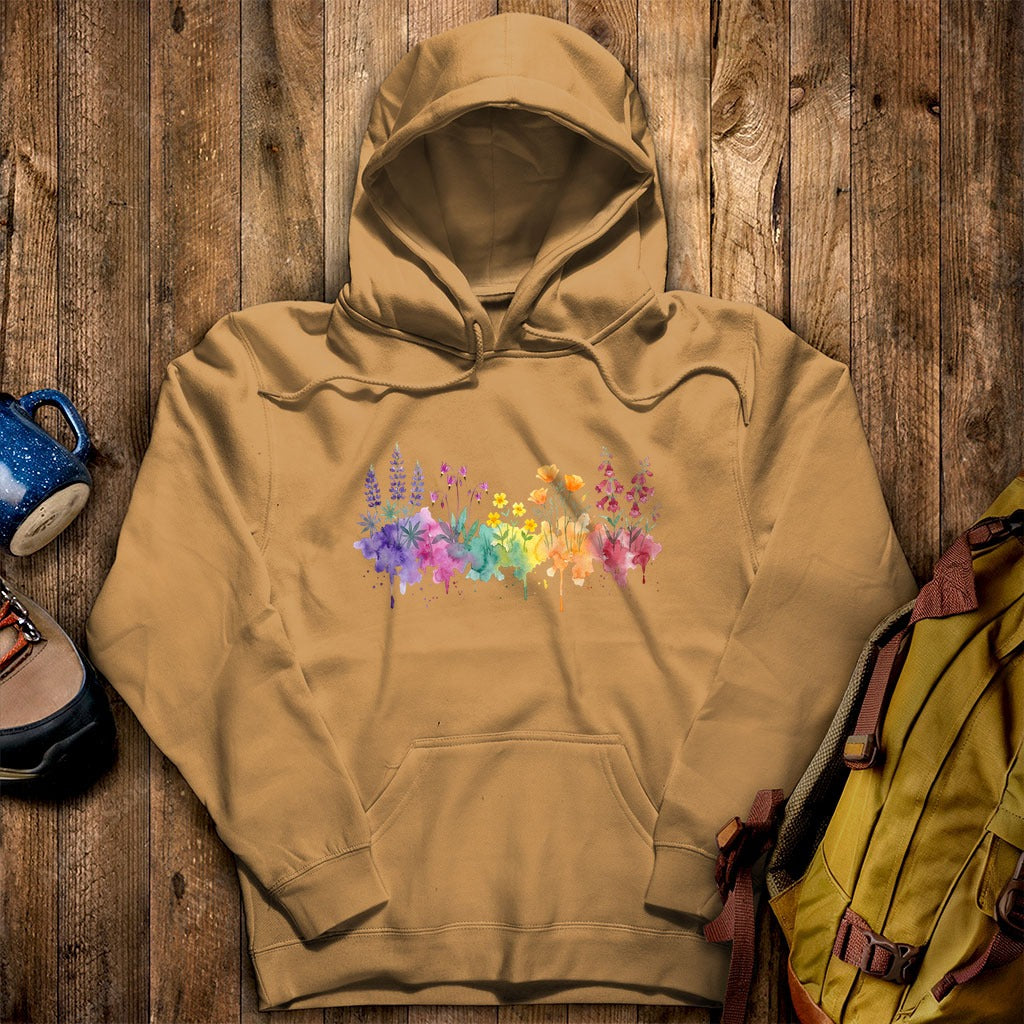 Watercolor Yosemite Wildflowers Hoodie