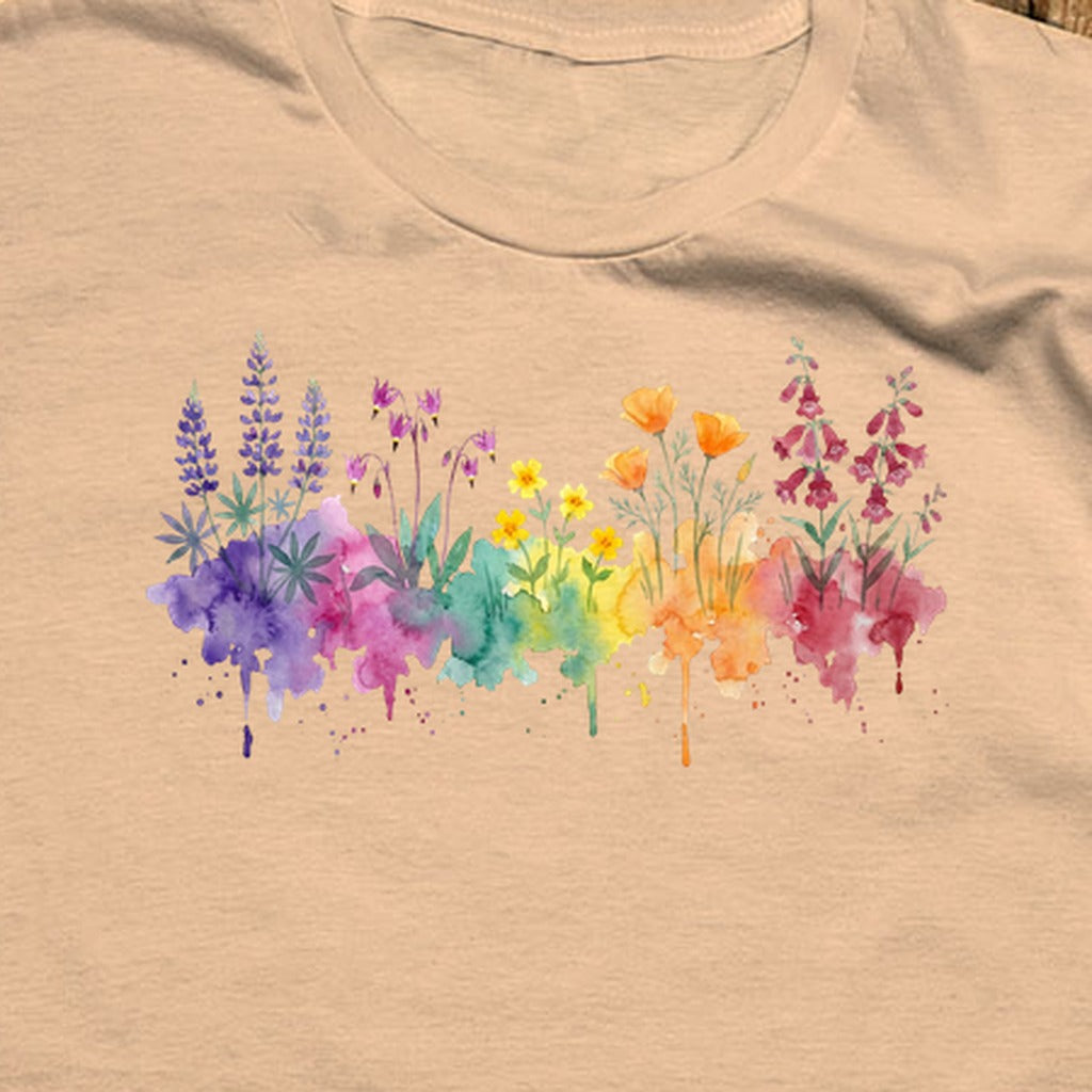 Watercolor Yosemite Wildflowers T-Shirt