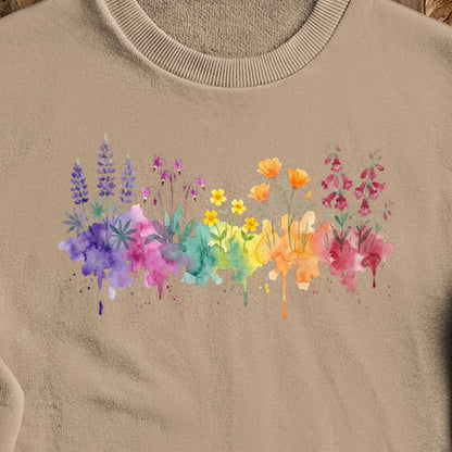 Watercolor Yosemite Wildflowers Crewneck Sweatshirt