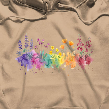 Watercolor Yosemite Wildflowers Hoodie