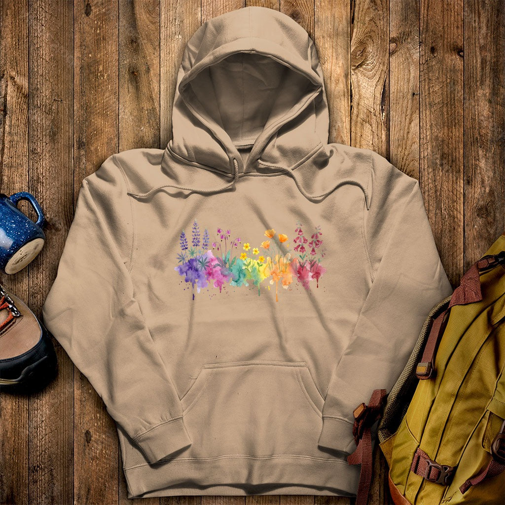 Watercolor Yosemite Wildflowers Hoodie