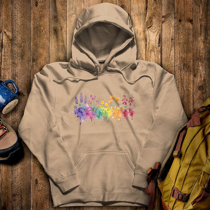 Watercolor Yosemite Wildflowers Hoodie