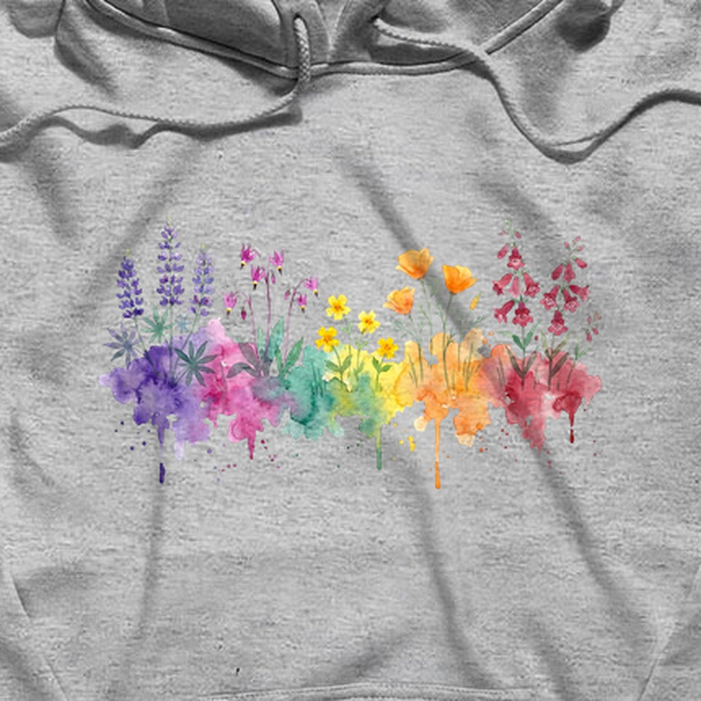 Watercolor Yosemite Wildflowers Hoodie