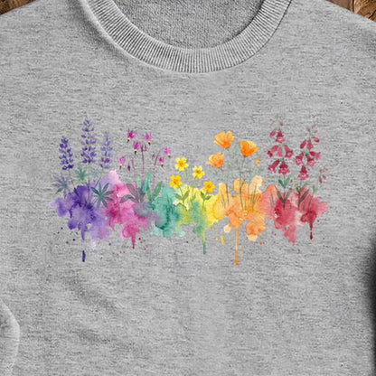Watercolor Yosemite Wildflowers Crewneck Sweatshirt
