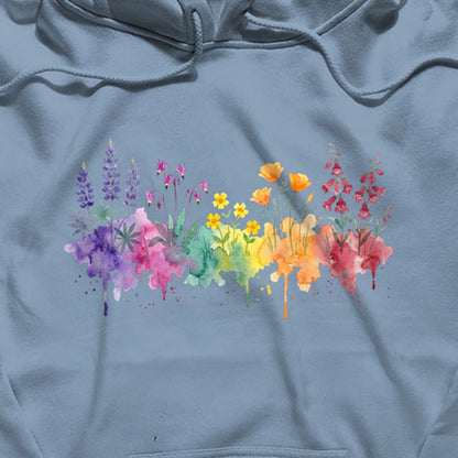 Watercolor Yosemite Wildflowers Hoodie