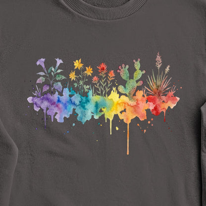 Watercolor Zion Wildflowers Crewneck Sweatshirt