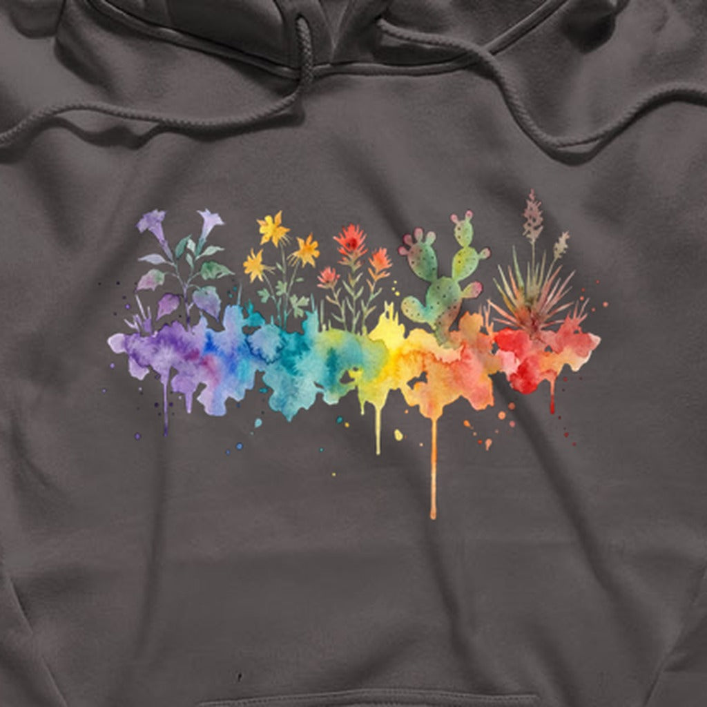 Watercolor Zion Wildflowers Hoodie