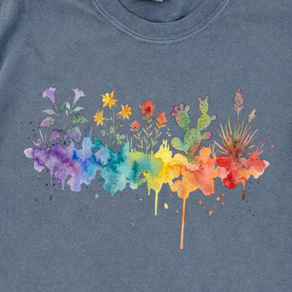 Watercolor Zion Wildflowers Premium Long Sleeve