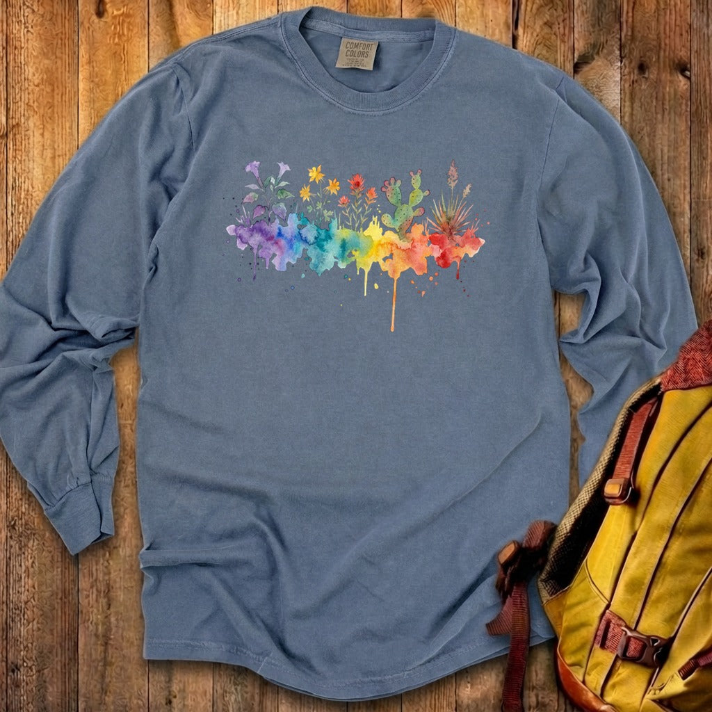 Watercolor Zion Wildflowers Premium Long Sleeve