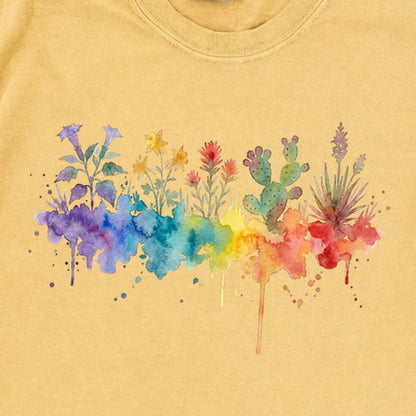 Watercolor Zion Wildflowers Premium Long Sleeve
